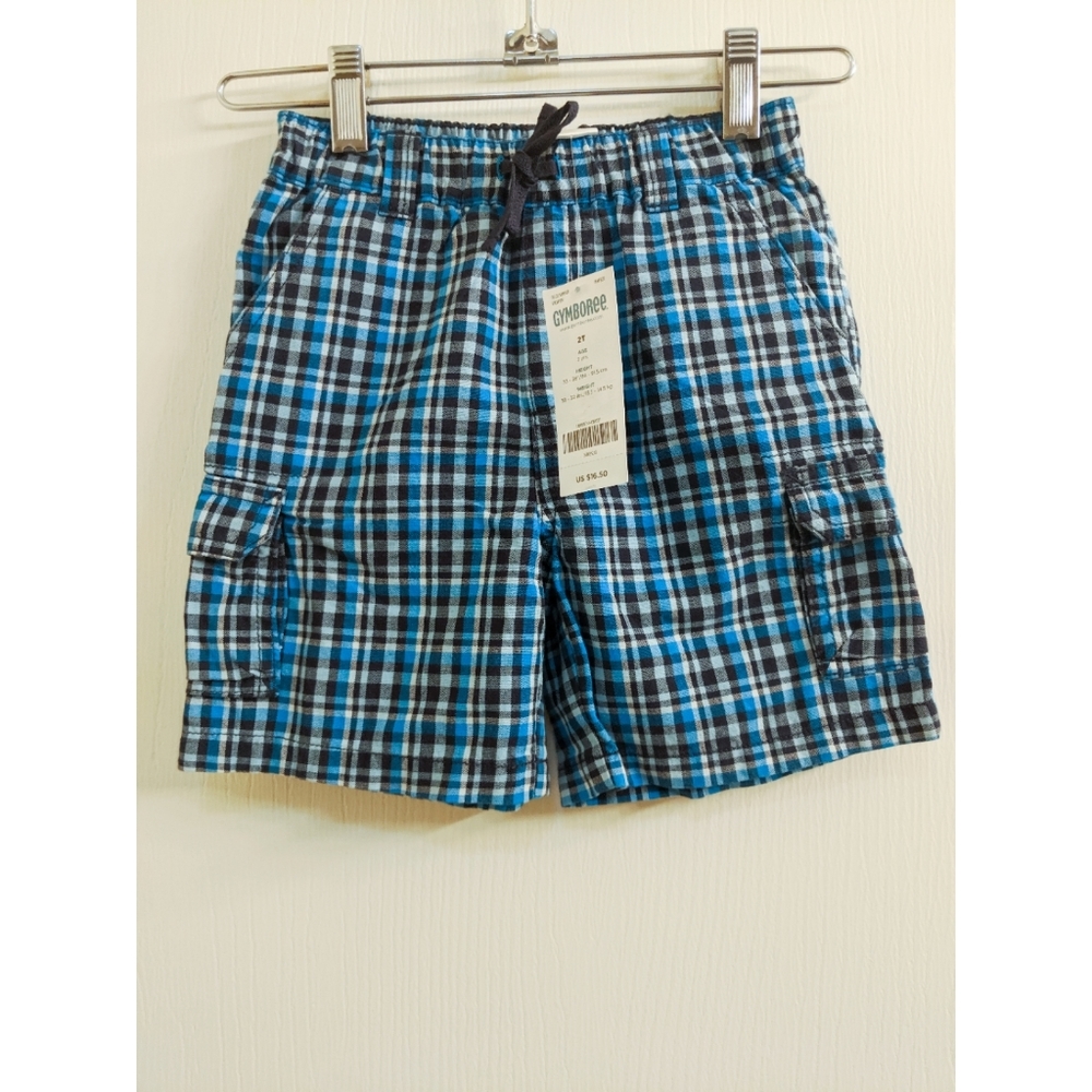 New Gymboree 2T Blue Plaid Shorts